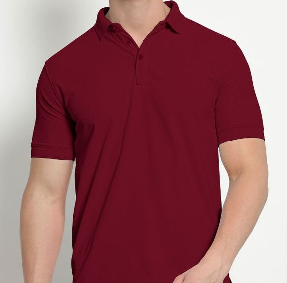 Polo neck Cotton T-Shirt for Men (Pack Of 5)